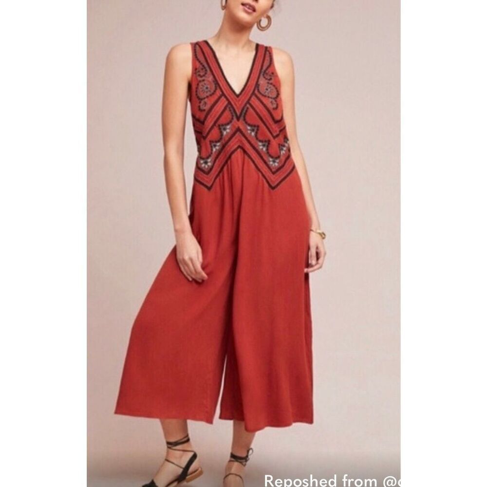 ! Maeve by Anthropologie Desert Embroidered Jumpsuit